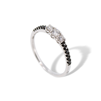 Ring Recarlo Woman in White Gold Diamante 0.13 Ct XD 207/BN - XD 207/BN